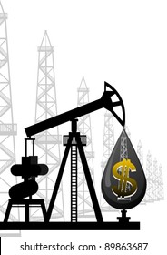 An abstract image of the oil industry