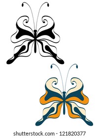 Abstract image openwork butterfly