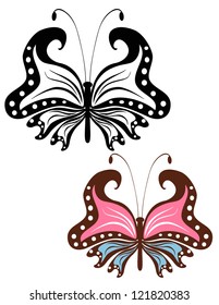 Abstract image openwork butterfly