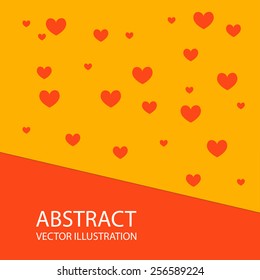 Abstract image in orange.hearts