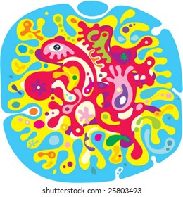 The abstract image ovule. Life origin