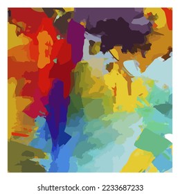 Una imagen abstracta o una pintura compuesta de capas de colores para crear una hermosa obra de arte, perfecta para tu arte de fondo