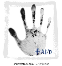 abstract image of a palm print with grunge effect