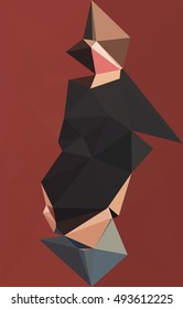 abstract image people in polygonal style