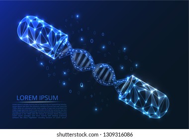 Abstract image of pills. DNA, medicine, pharmacy, health, vitamin, antibiotic, pharmaceutics, treatment concept illustration background.