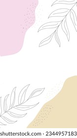 abstraktes Bild, rosafarbene hellorange gelbe Illustration