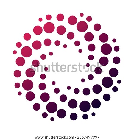 Abstract image of points twisted into a circle