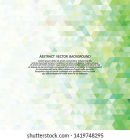  abstract image. polygonal style. geometric design. advertising template. green color