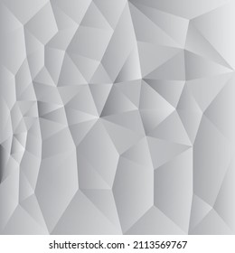 Abstract image is polygonshape in white and gray tones ,used as a background.