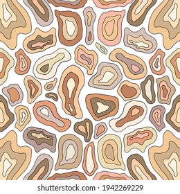 Imagen abstracta, impresa en tonos marrones, piedras vectoriales en un corte