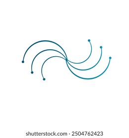 Abstract image of radio waves concept logo