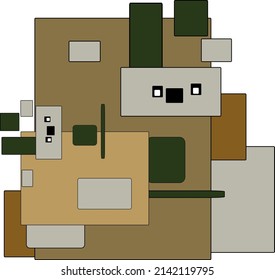 Abstract image of rectangles of different sizes and shapes. Vector file.