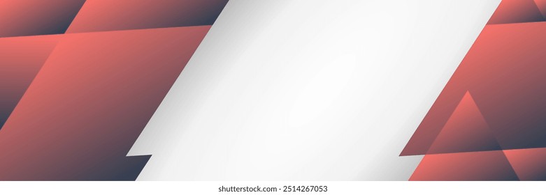 An abstract image with red and white triangular shapes as background..