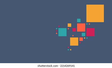 An abstract image representing cubes in different color combinations. Calm colors relax a person 