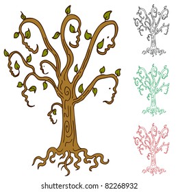 An abstract image representing a family tree.