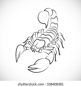 Abstract image of a scorpion vector