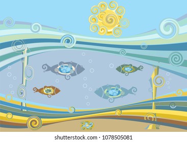 Abstract image of the sea