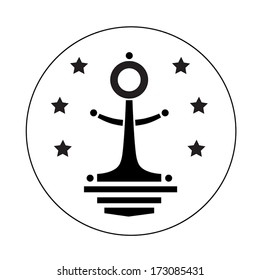 abstract image of a sea anchor. vector illustration