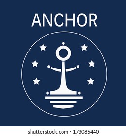 abstract image of a sea anchor. vector illustration