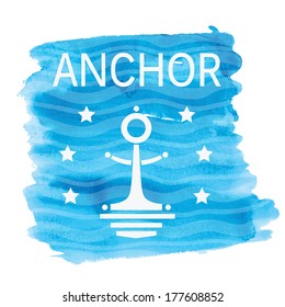abstract image of a sea anchor. vector illustration eps10