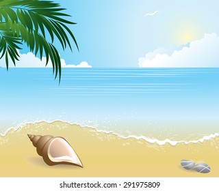 Abstract image of the sea. Seashore.