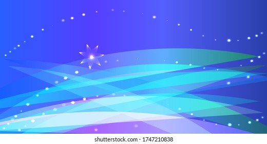 Imagen abstracta de las olas del mar en un fondo del cielo estrellado