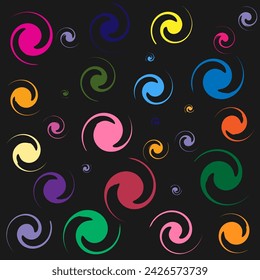 Abstract image, seamless pattern, multi-colored circles