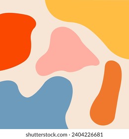 Abstract image with shapeless spots on a beige background. Can be used as a background image.