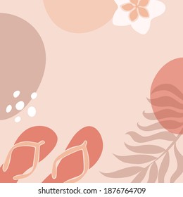 Abstract image of shoes and a flower.