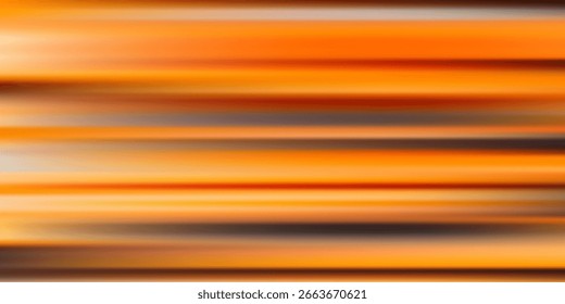 The abstract image showcases blurred, parallel lines in warm hues of orange, umber, and gray, creating a dynamic, horizontal gradient and suggesting subtle movement