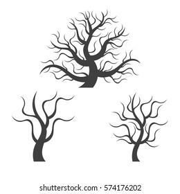 The abstract image - a silhouette of a lonely tree