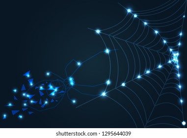 Abstract image of a spider and cobweb