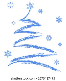 Abstract image of spruce with snow