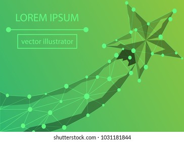 Abstract image of a star in the form of a starry sky or space, consisting of points, lines, and shapes in the form of planets, stars and the universe. eps10