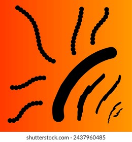 Abstract image of a sunset with an orange gradient background.