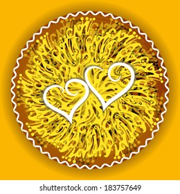 Abstract image of a sweet confection with image