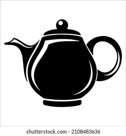 Abstract image of teapot on isolated background - vector image