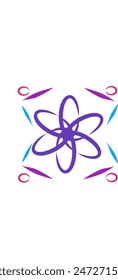 Ein abstraktes Bild, das für einen Hintergrund, ein Logo oder ein Symbol und ein Design verwendet werden kann.
