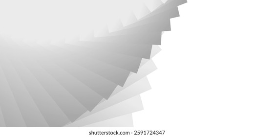 Abstract image that is displayed as a thumbnail. White and gray shapes form a spiral staircase or fan-like pattern.