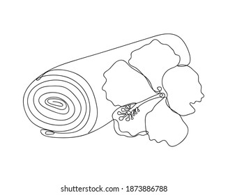 Abstract image of a towel and a flower.