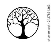 Abstract image of a tree in a circle