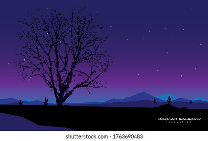 Imagen abstracta de un árbol que consiste en un concepto de naturaleza de innovación geométrica, de líneas y de formas.