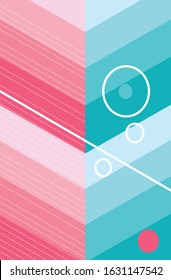 Abstract image in two colors. Light and cute illustration with stripes