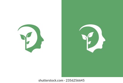 Abstract image vector logo of a person's face silhouette symbolizing the science of psychology