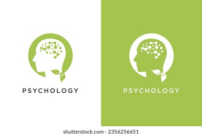 Abstract image vector logo of a person's face silhouette symbolizing the science of psychology