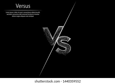 Abstraktes Bild versus Hintergrund in Form von Linien und Punkten, bestehend aus Dreiecken und geometrischen Formen. Low-Poly-Vektorillustration-Hintergrund.