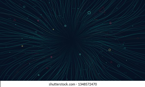 Abstract image visual, internet connected wireless communication network, web information and coding for financial presentation