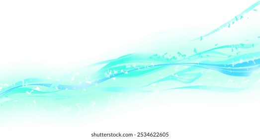 Imagen Abstractas de las olas, azul brillante hermoso Clipart de fondo.