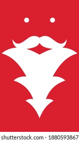 Imagen abstracta de la barba blanca santa claus