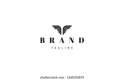 Abstract image of wings Vector logo